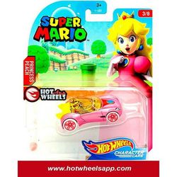 Hot Wheels Character Cars Mario Diecast Car Princess Peach