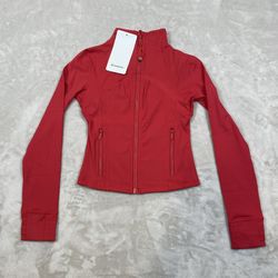 Lululemon Define Jacket Red Full-Zip Activewear Size 4 Slim Fit