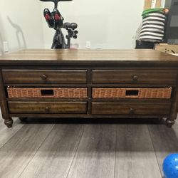 Cottage Lane Lift Top Cocktail Table in Brown