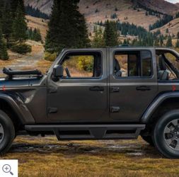 Pair Running Boards 2018-2023 Jeep Wrangler JL Unlimited 4 Door steel Offroad step nerf rail bar