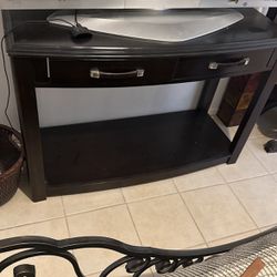Brown Tv Stand With Two Drawers