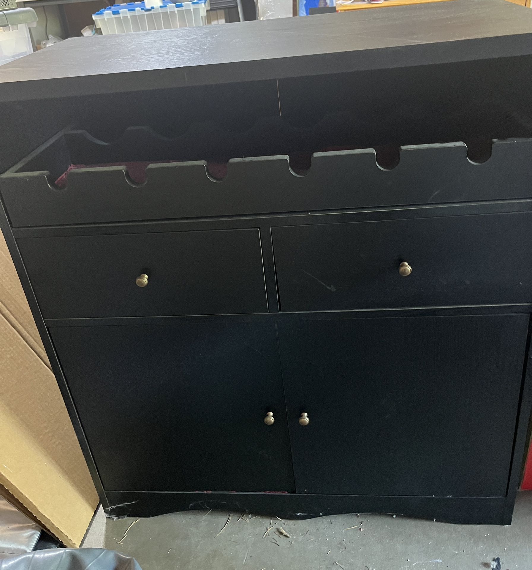 Black Wood Home Bar