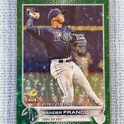 Wander Franco Tampa Bay Rays 2022 Topps Update All-Star Rookie Gold Cup Rookie Debut Green Foil Rookie Card /499!