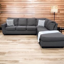 Living  Spaces right facing sectional sofa couch 