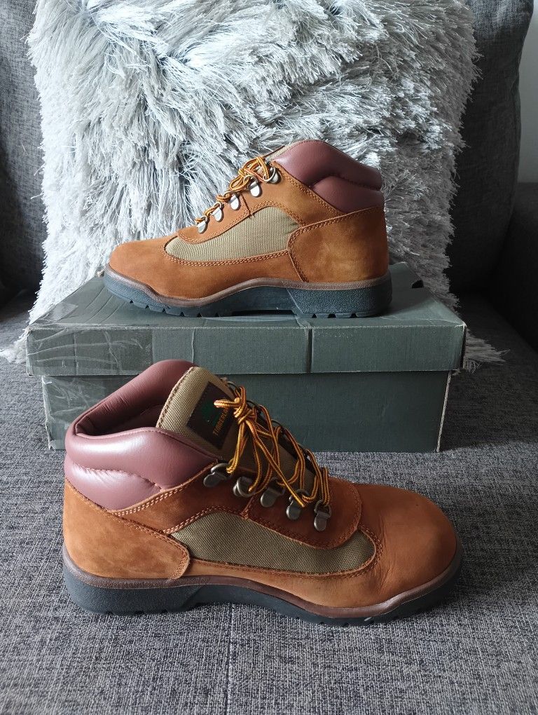 Timberland Premium (GS) Big Kids' Field Boots Brown Nubuck Juniors 5.5