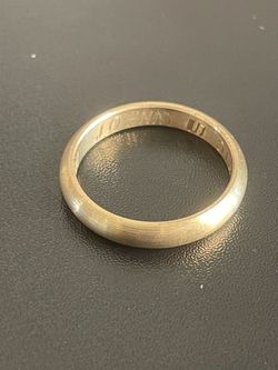 Pre-owned Gold Stainless Steel Ring Size 10