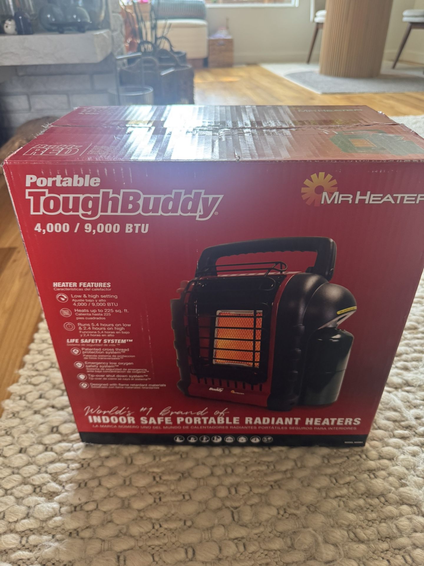 Portable Heater Indoor Safe- Toughbuddy 4,000-9,000 BTU
