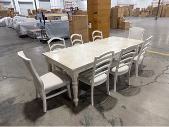 Table and (8) chairs