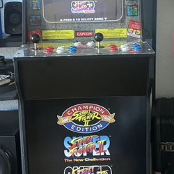 Street Fighter Arcade1up Plus With Riser