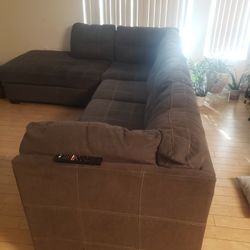 Ashley Sectional & Entertainment Center + 2 LED TV's (28" LG/55" TCL) + More