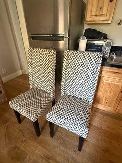 Set of 2 Upholstered Parsons Dining Chairs