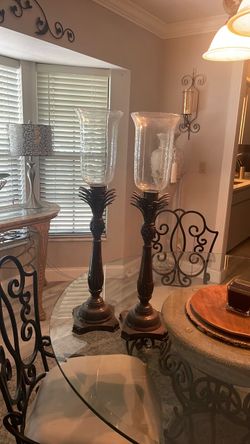Metal candlesticks