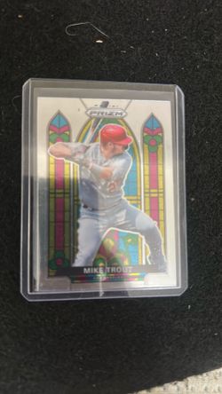 2021 Panini Prizm Stained Glass Mike Trout Angels #SG-1 Silver Prizm