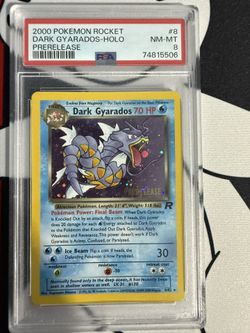 2000 Pokemon Rocket #8 Dark Gyarados Holo Prerelease PSA 8