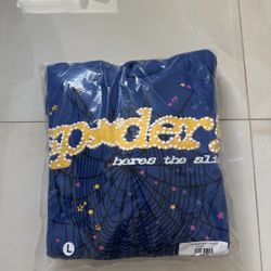 Sp5der  Hoodie Tc Blue Size Medium 