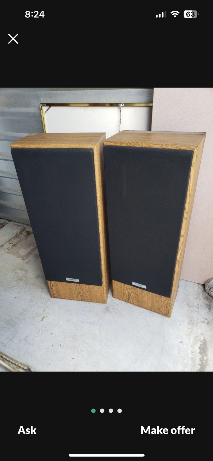 Onkyo Speakers With Stereo Cabinet