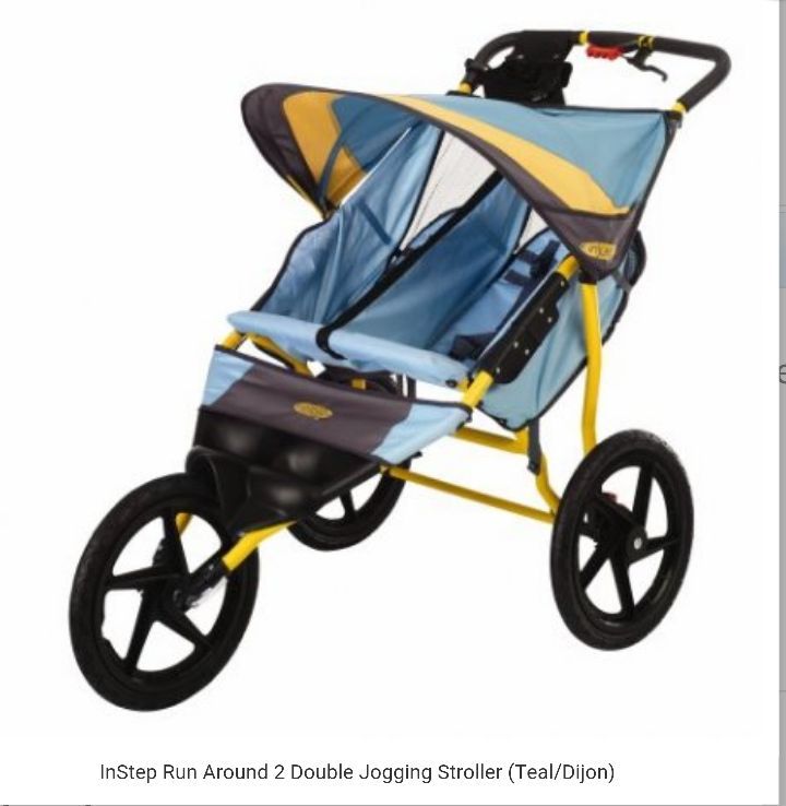 InStep Run Around 2 Double Jogging Stroller in Teal Color (as shown