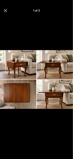 Queen Anne Drop-Leaf End Table with Drawer