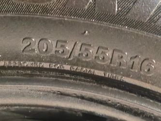 Set of new tires and rims