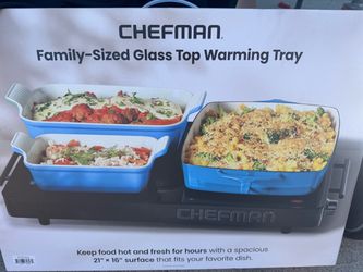 Chefman Family-Sized Glass Top Warming Tray