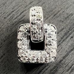 14k Stunning Pave Diamond Pendant