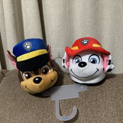 NEW Nickelodeon BOYS’ Paw Patrol Slippers – Chase and Marshall Plush Fuzzy Slippers 