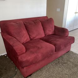 Burgundy Love Seat 5 Feet Wide