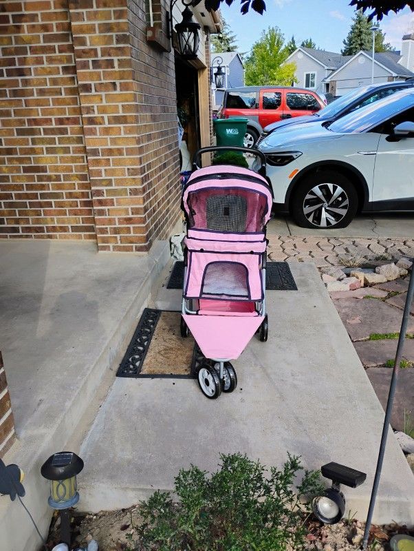 Pink Pet Stroller