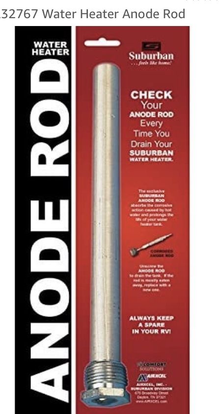 RV Water Heater Tank Anode Rod QTY 2
