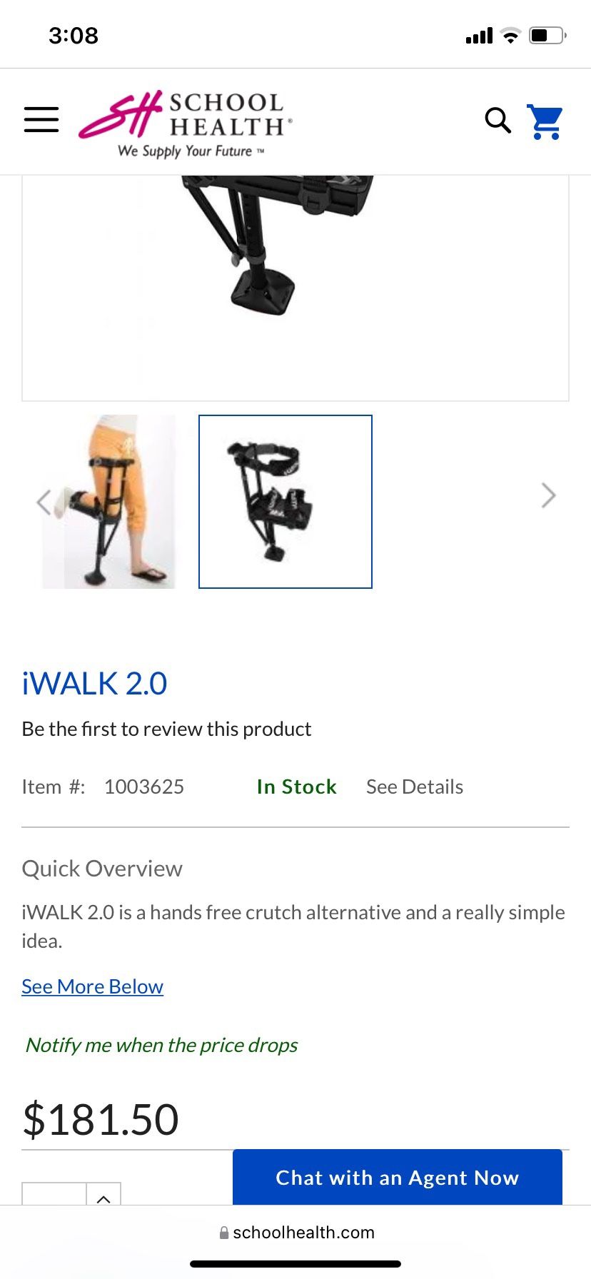 I walk 2.0 Hand Free Crutch 