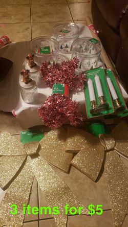 Xmas items 3 for $5