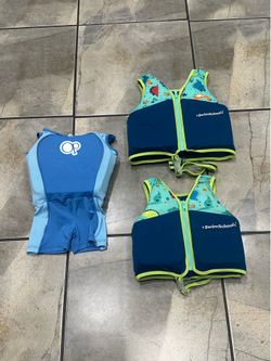 Kids Swim Vests and Hat ( size and price and description)