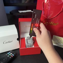 🔥MOSSIANITE CARTIER WATCH🔥 (PASSES DIAMOND TESTER)