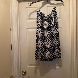 Black And White Off The Shoulder Dress