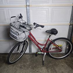 Raleigh Venture 2.0 Step-Through Hybrid Bike - Front Suspension, Thule Adapter, Extra Seat & Bag - Vista/SD Local Pickup