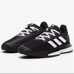 Adidas Women's Solematch Bounce Core Black/Cloud White Court Shoes (EG1137 ) Sz 9.5 Brand new without original box  100% authentic  Fast shipping 