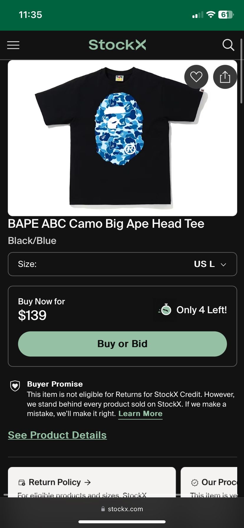 Medium Bape Shirt 