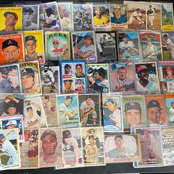 1950s’-1970’s Vintage Baseball Cards-Lot of 87