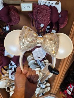 Disney Parks Minnie Mouse Champagne Ear Headband