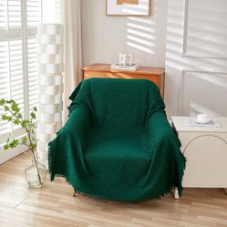 Slipper Chair Cover (Blackish Green, 51"x71")