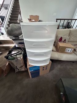 4-Drawer Plastic Storage Tower 24”