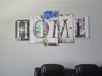 Canvas Wall Art Print Home 80x40 in - 5pcs