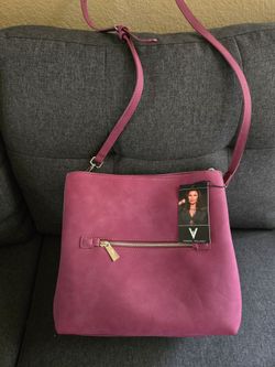 Merlot suede purse