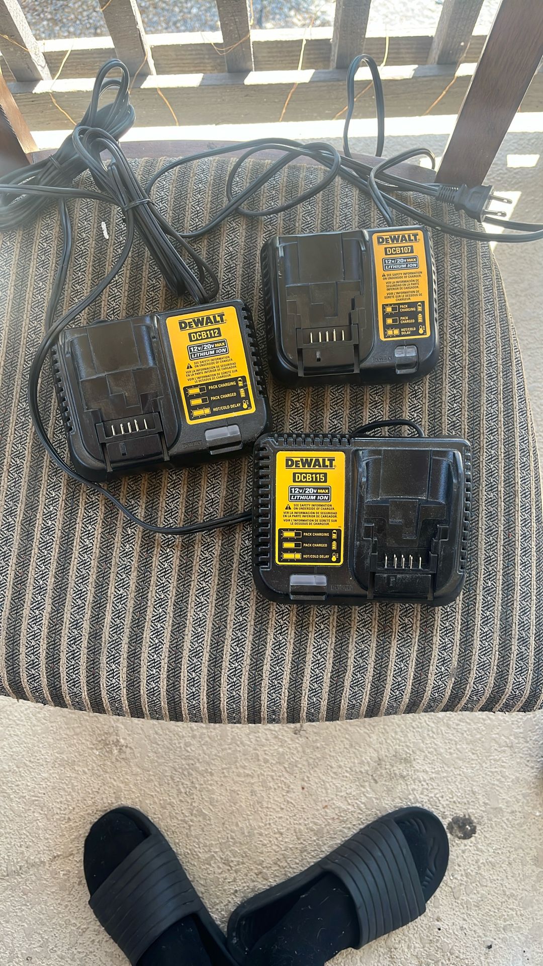 3 Dewalt Chargers