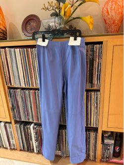 PRICE DROP:NWOT,Dana Buchman, 4, lined, PERIWINKLE/LILAC LAMBSKIN LEATHER pants