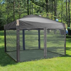 12x12 FT Pop-Up Canopy Tent with Roller Bag - Portable Instant Shade, Sturdy Iron Frame, Water-Resistant 210D Oxford Fabric, UV Protection, Easy Assem