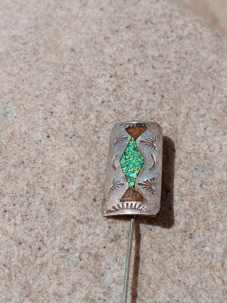 Very Cool, Vintage Turquoise Stick Pin. Asking $10. Please Message Me If You're Interested.