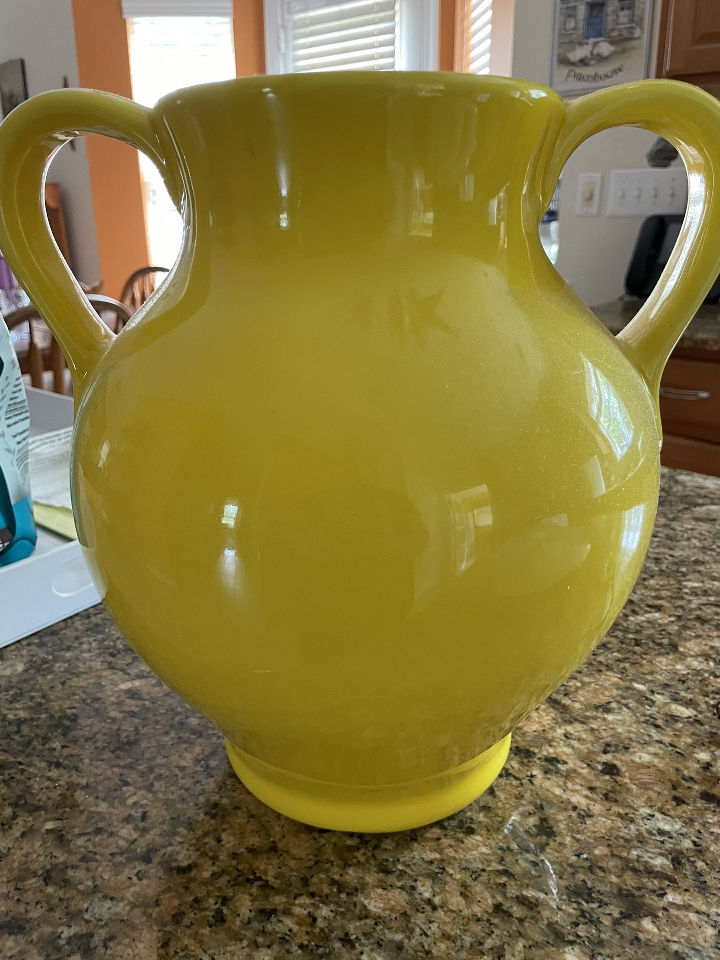 Bright Yellow Water Jug/flower Pot