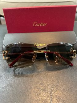 Cartier wire c glasses with cuts