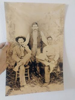 Historic photo print of Mexican cowboys made from my original photo 1890s